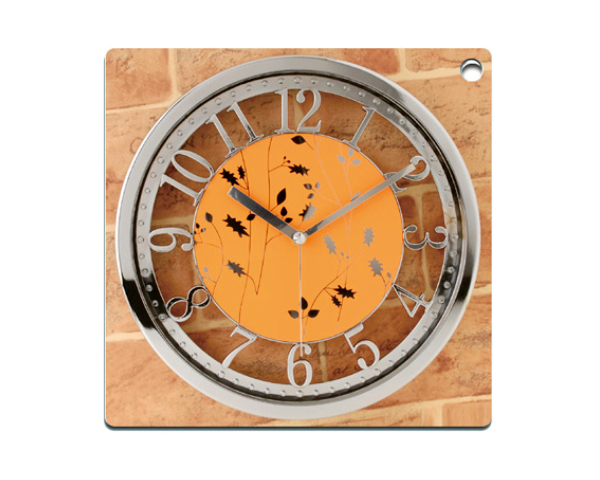 1069 포인트크롬 벽시계(오렌지)