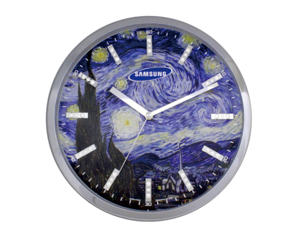 1094 큐빅크롬 무소음벽시계