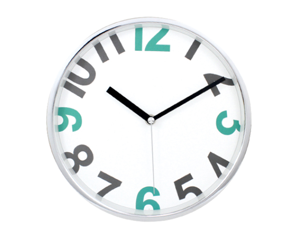 3289 크롬 무소음벽시계