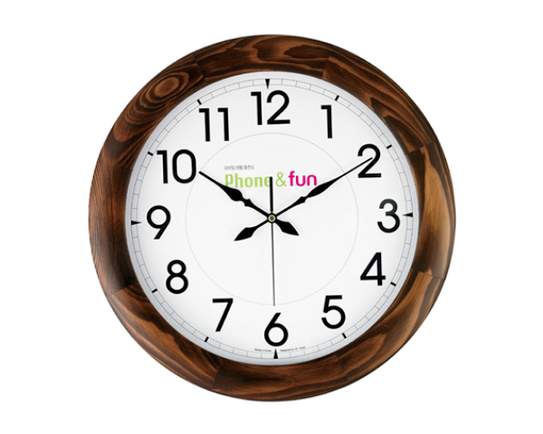3037 천연원목 벽시계