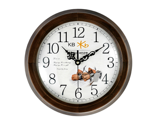 3043 천연원목 무소음벽시계